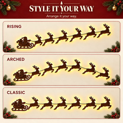 SantaGlow™ Christmas Sleigh Wall Lights