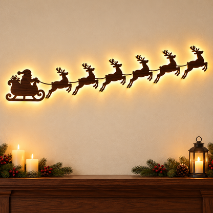 SantaGlow™ Christmas Sleigh Wall Lights