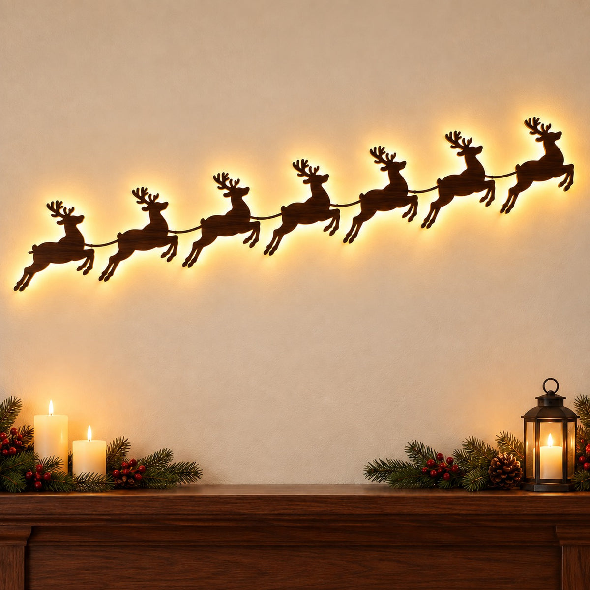 SantaGlow™ Christmas Sleigh Wall Lights