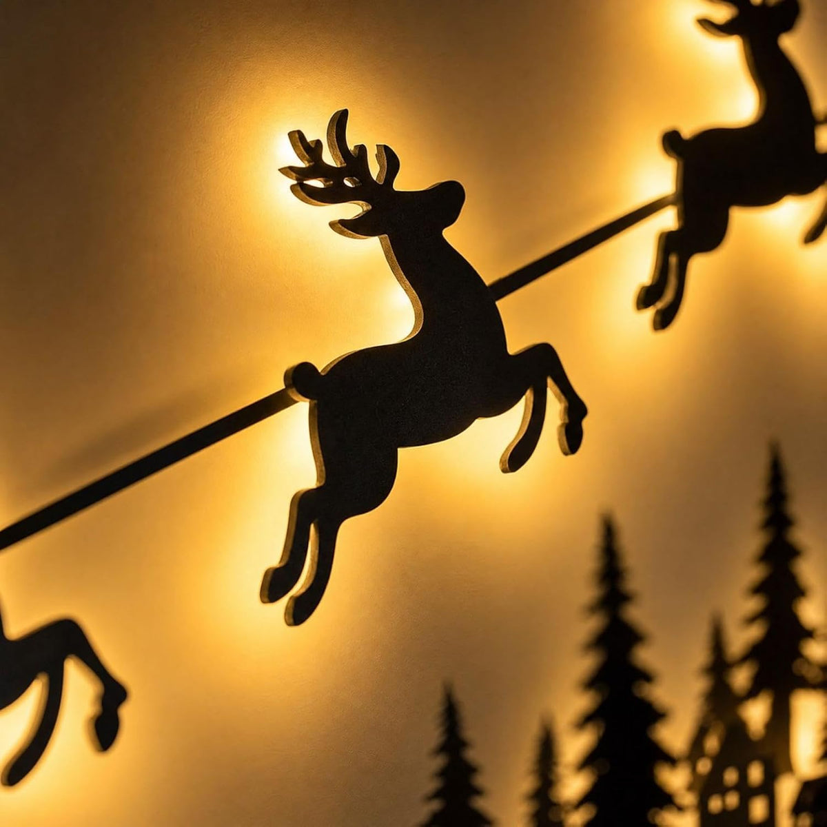 SantaGlow™ Christmas Sleigh Wall Lights
