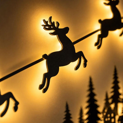SantaGlow™ Christmas Sleigh Wall Lights