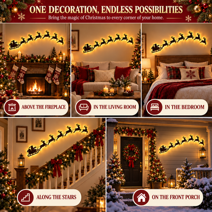 SantaGlow™ Christmas Sleigh Wall Lights