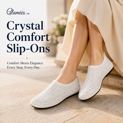 Glamies™ Crystal Comfort Slip-Ons