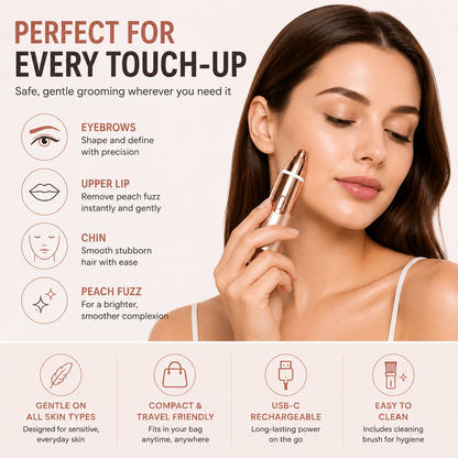 GlowTrim – 2-in-1 Eyebrow & Facial Hair Trimmer