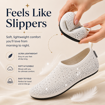 Glamies™ Crystal Comfort Slip-Ons