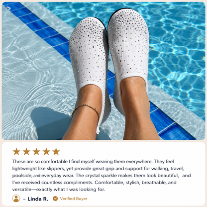 Glamies™ Crystal Comfort Slip-Ons