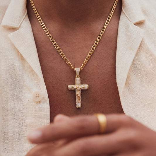 14K Gold-Plated Crucifix Chain