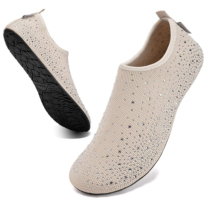 Glamies™ Crystal Comfort Slip-Ons