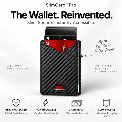 SlimCard™ Pro — RFID Pop-Up-pung