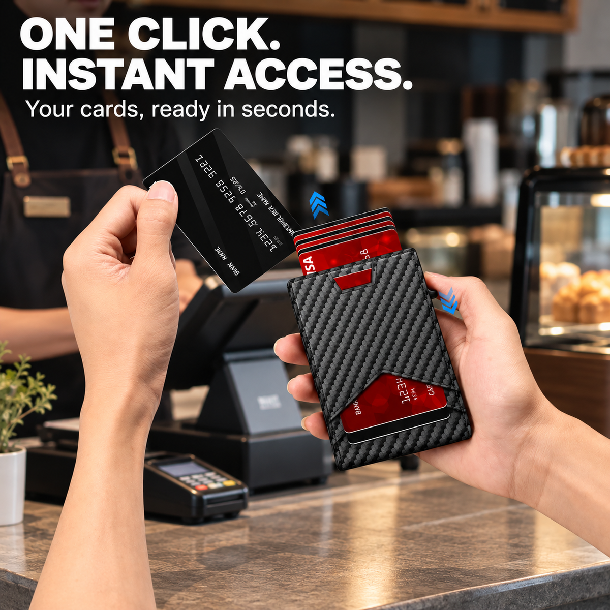 SlimCard™ Pro — RFID Pop-Up-pung